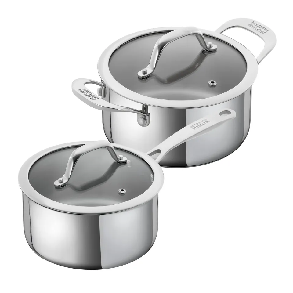 kuhn-rikon-allround-2er-set-stielkasserolle-1-5-l-kochtopf-2-3-l-mit-glasdeckel- image 1