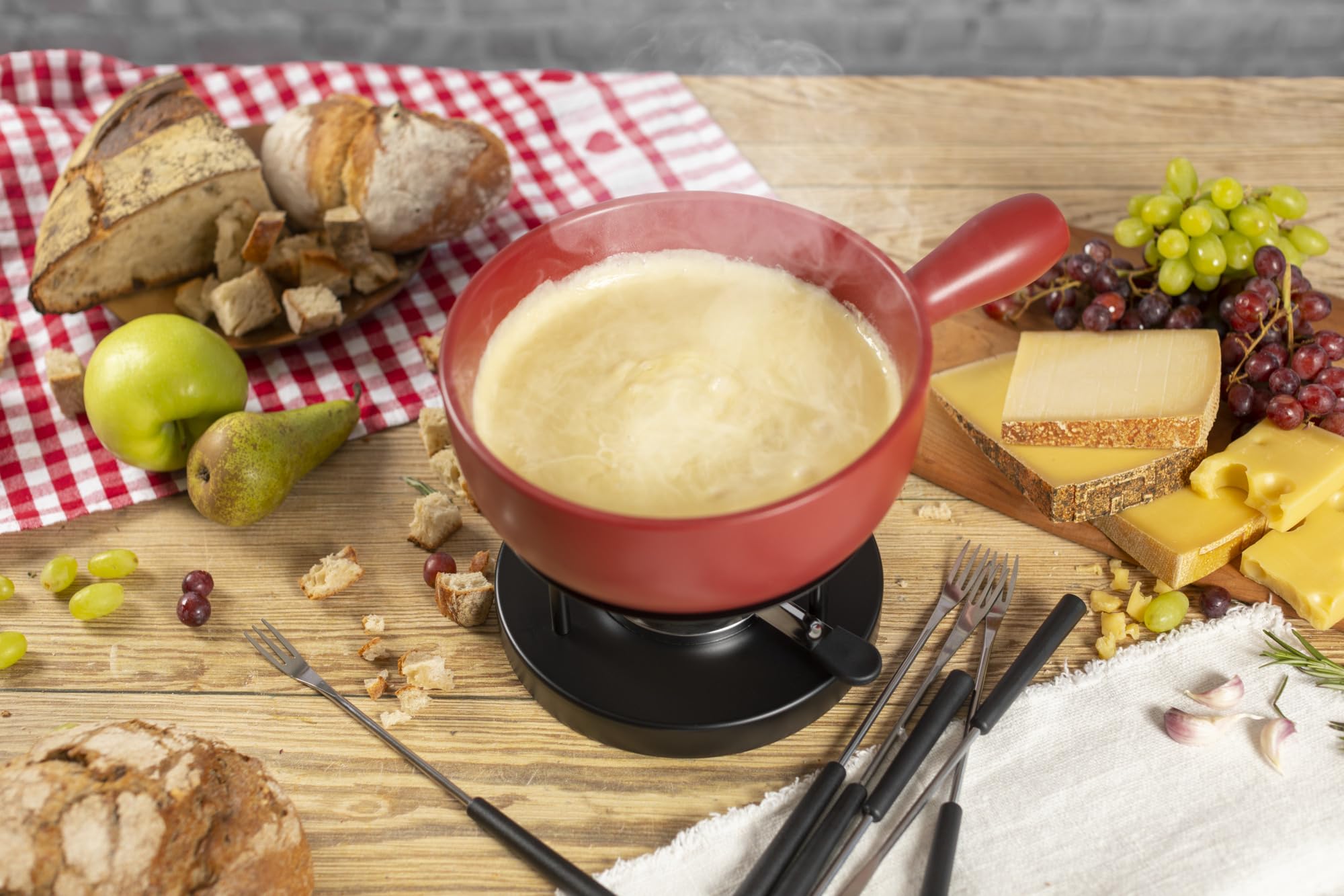 kuhn-rikon-k-sefondue-set-classic-rot-23-cm-2-6-liter-f-r-4-6-personen image 4