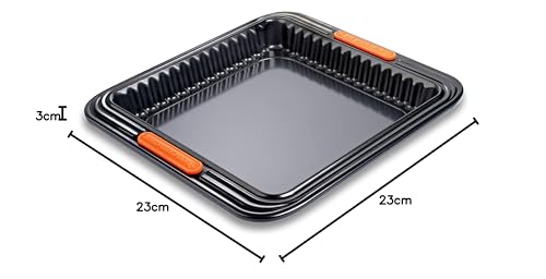 le-creuset-antihaft-tarteform-quadratisch-23-x-23-x-3-cm-mit-hebeboden-karbonsta image 6