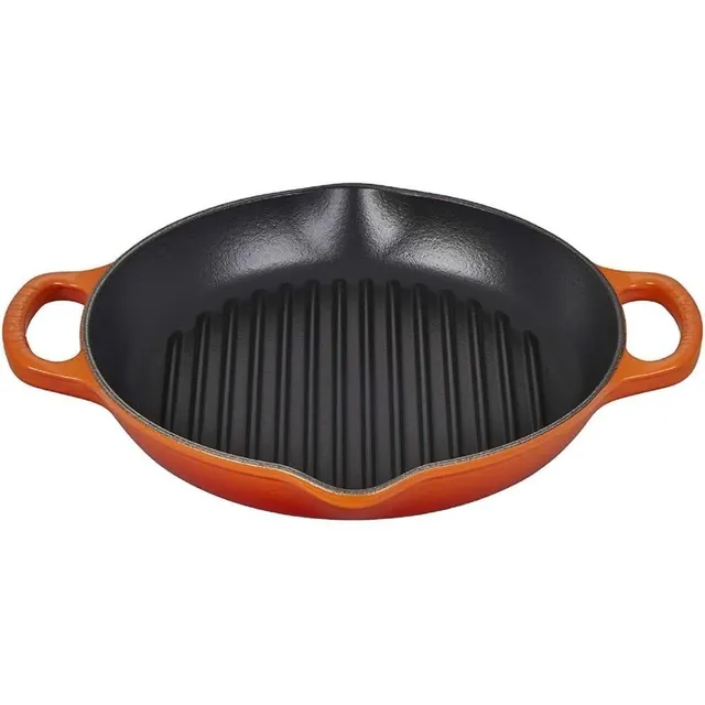 le-creuset-signature-grillpfanne-hoch-rund-gusseisen-25-cm-ofenrot image 1