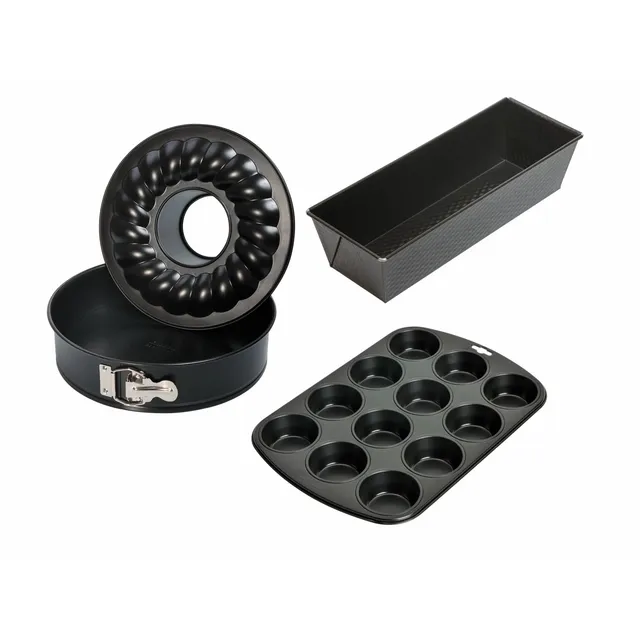 kaiser-classic-backformen-backset-4-teilig-springform-26cm-kastenform-muffinform image 1