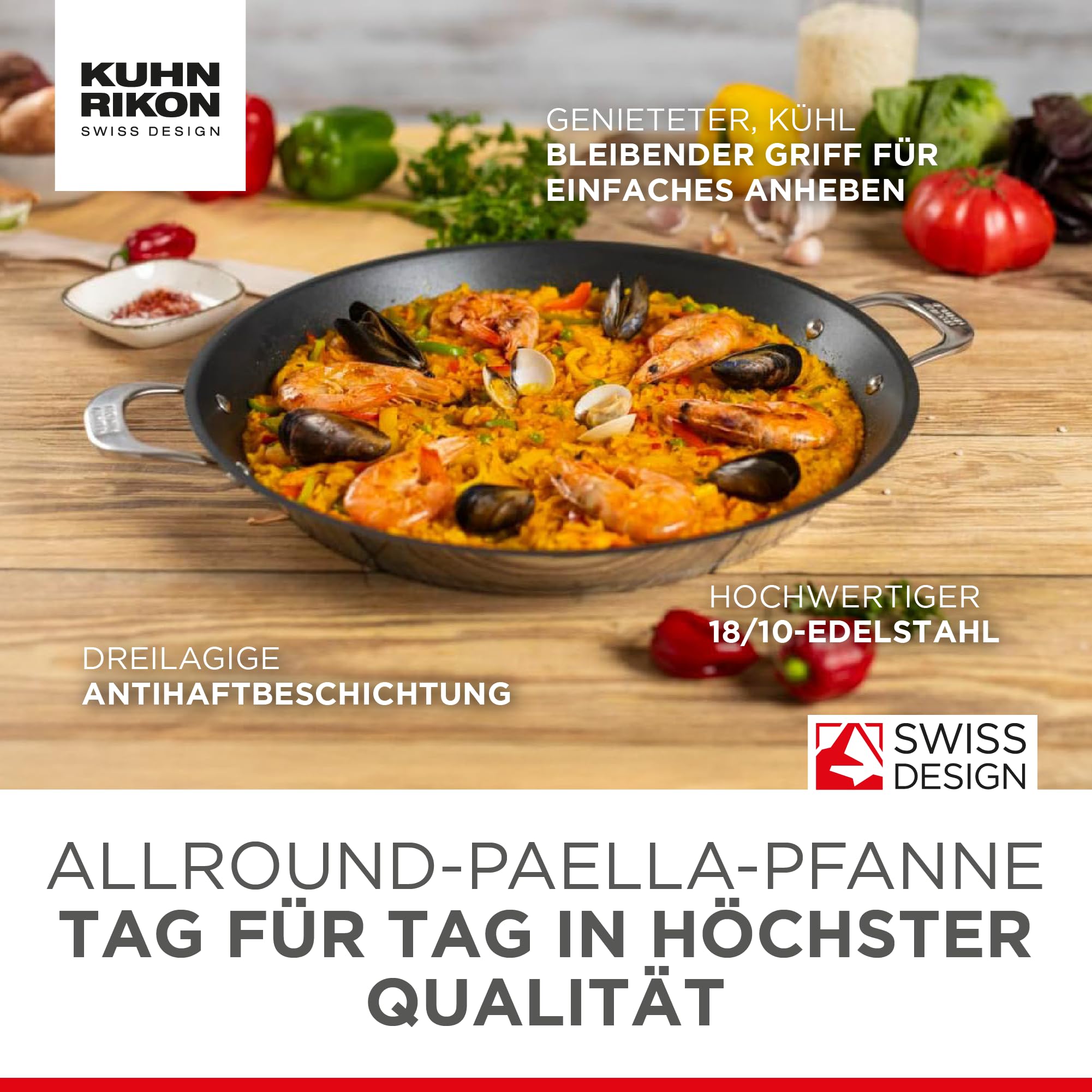 kuhn-rikon-allround-paellapfanne-36-cm-induktion-edelstahl-antihaft image 2