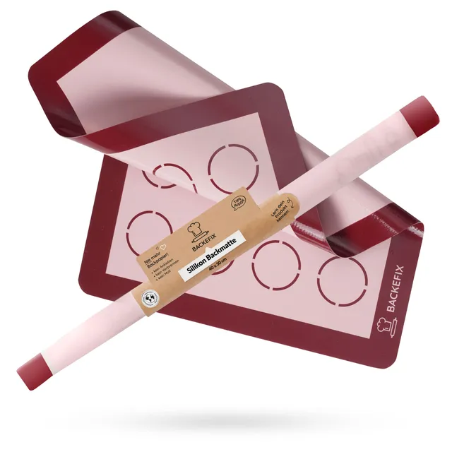backefix-macaronsmatte-rot-40x30cm-silikon-backmatte image 1
