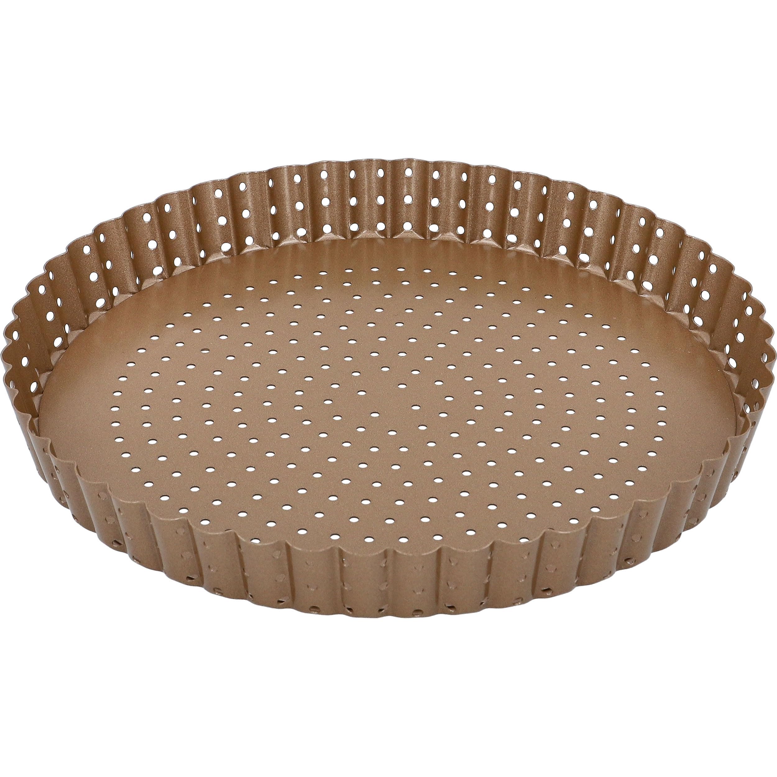 birkmann-laib-seele-quiche-tarteform-perforiert-25-cm-karbonstahl-bronze image 2