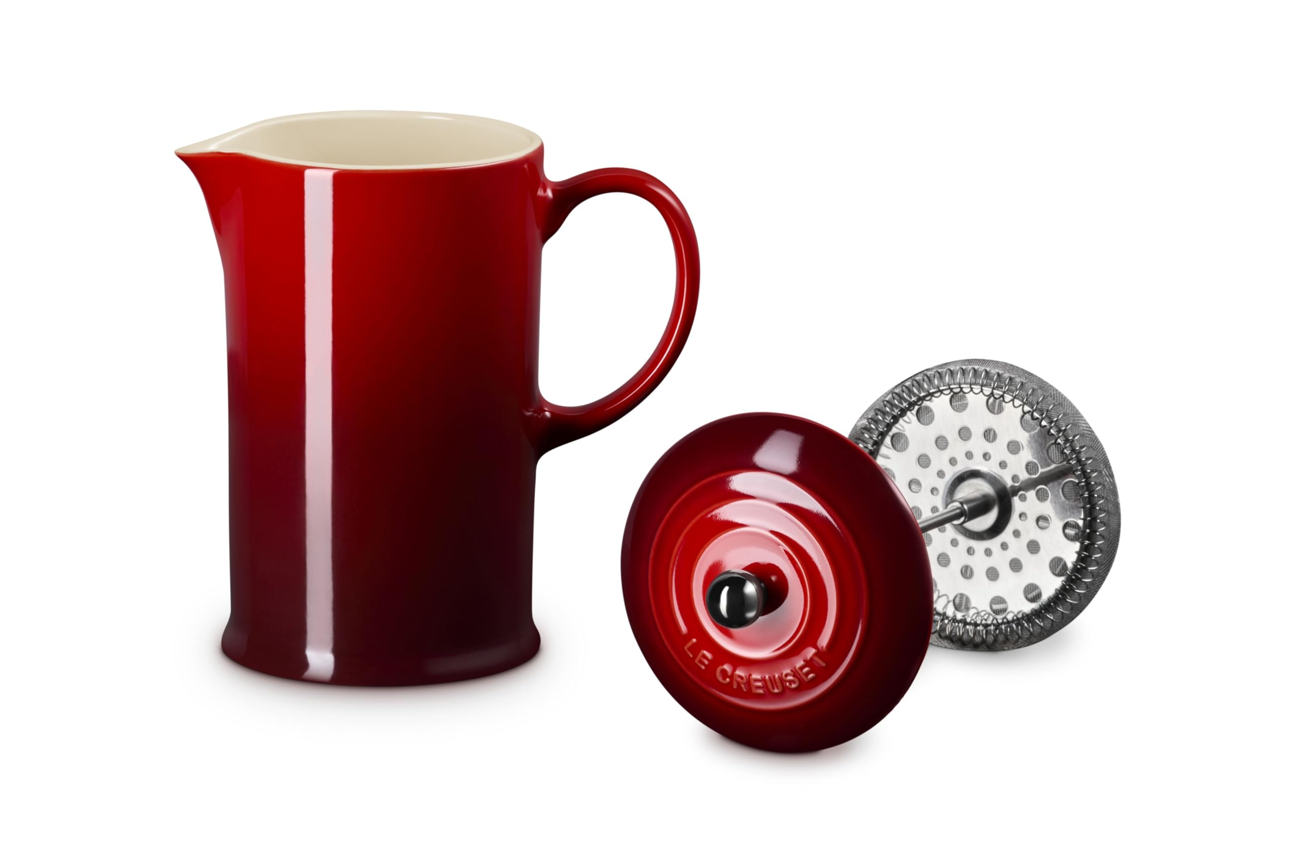 le-creuset-kaffeebereiter-french-press-steinzeug-1-l-kirschrot image 2