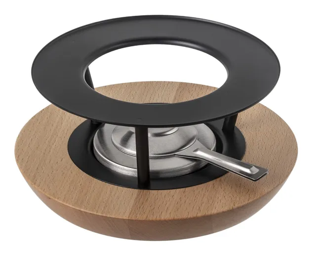 kuhn-rikon-rechaud-buchenholz-f-r-fondue-mit-pastenbrenner-und-6-gabeln image 1