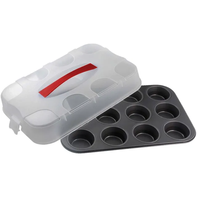 dr-oetker-bake-go-muffinblech-12er-mit-transporthaube image 1