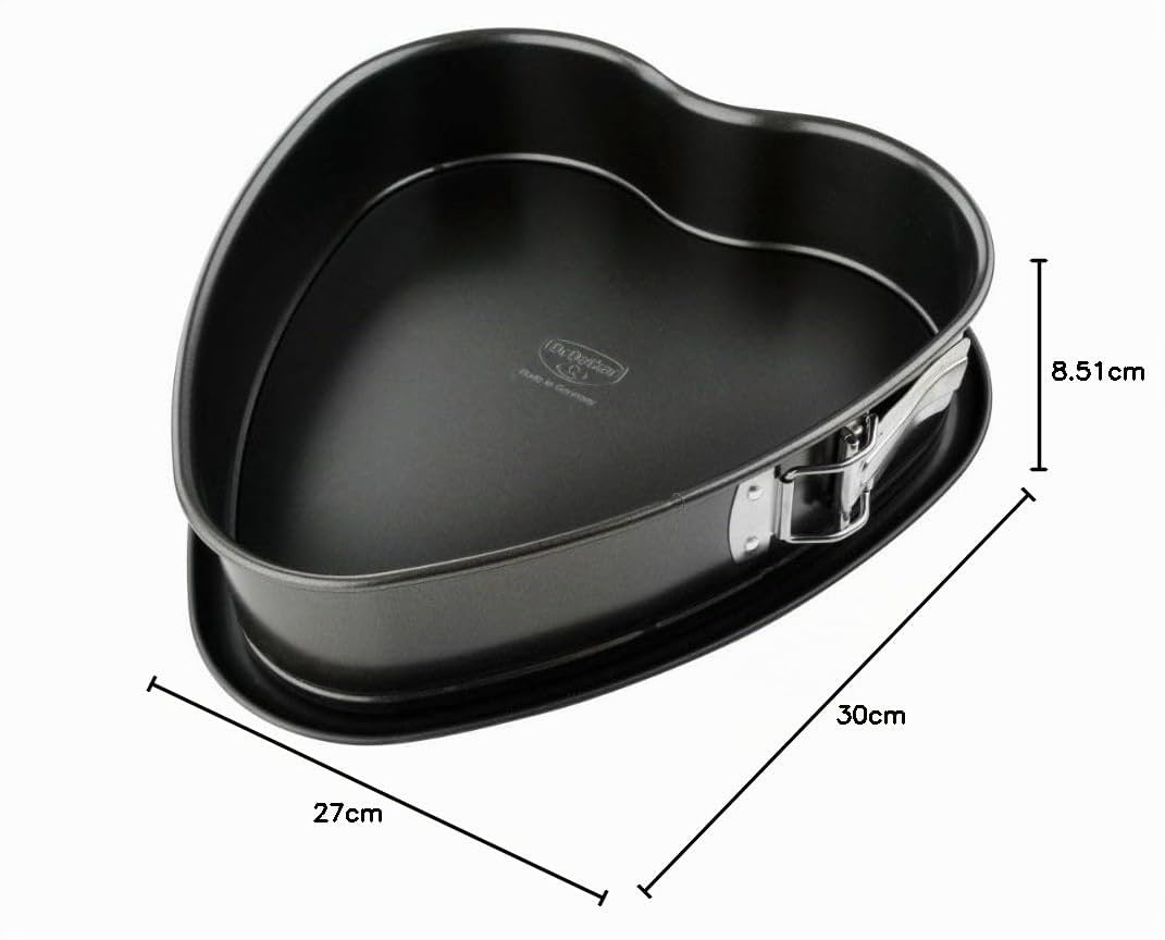 dr-oetker-herz-springform-25-cm-mit-auslaufschutzboden-stahl-antihaft-schwarz image 2