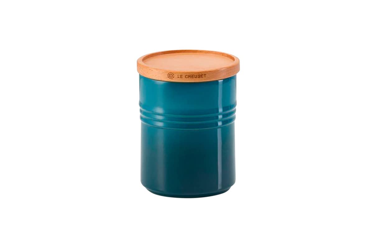 le-creuset-steinzeug-vorratsdose-mittel-540-ml-10-cm-bamboo-mit-holz-deckel image 8