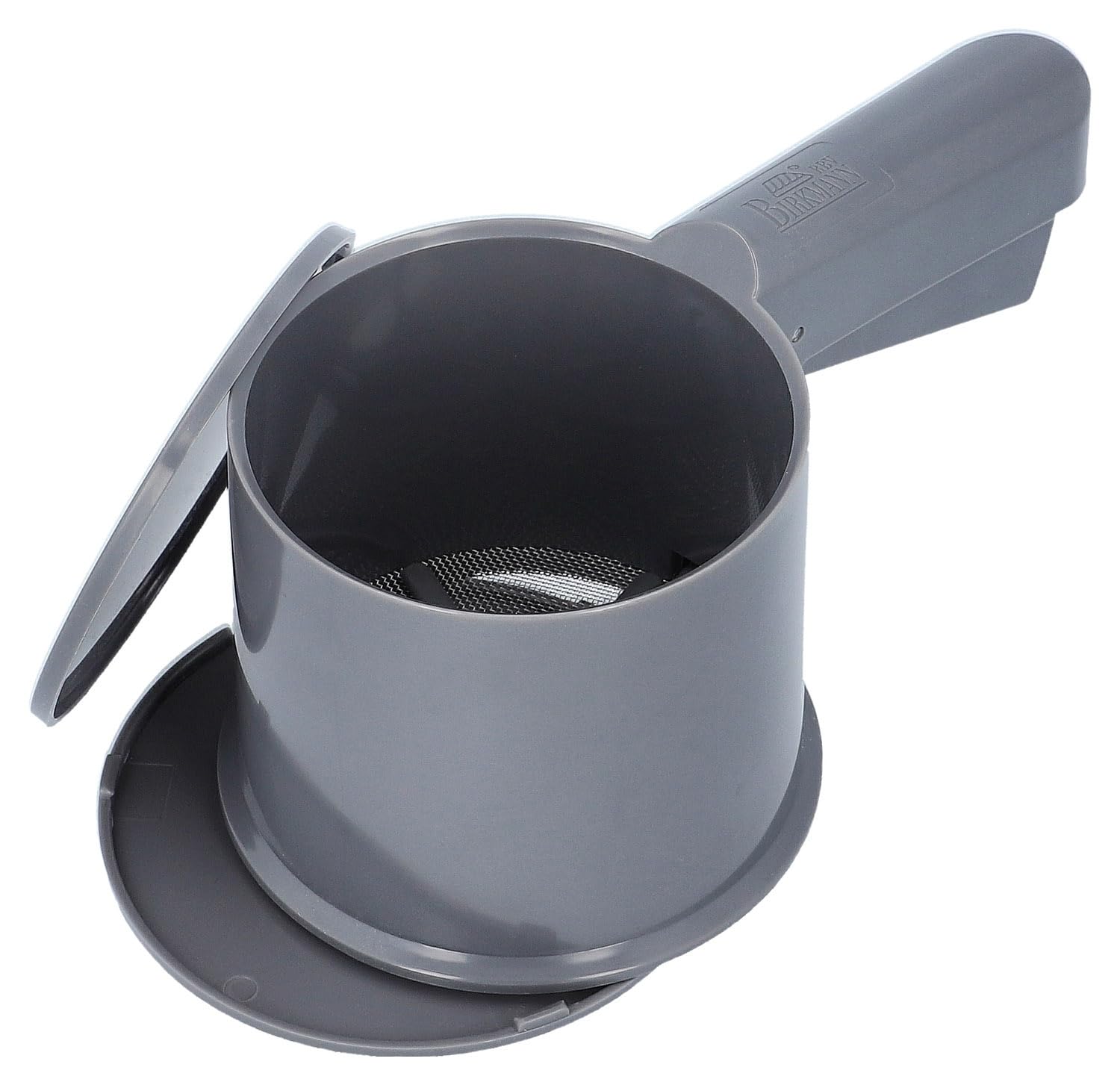 rbv-birkmann-easy-baking-mehlsieb-mit-deckel-10-cm-dunkelgrau-kunststoff image 1