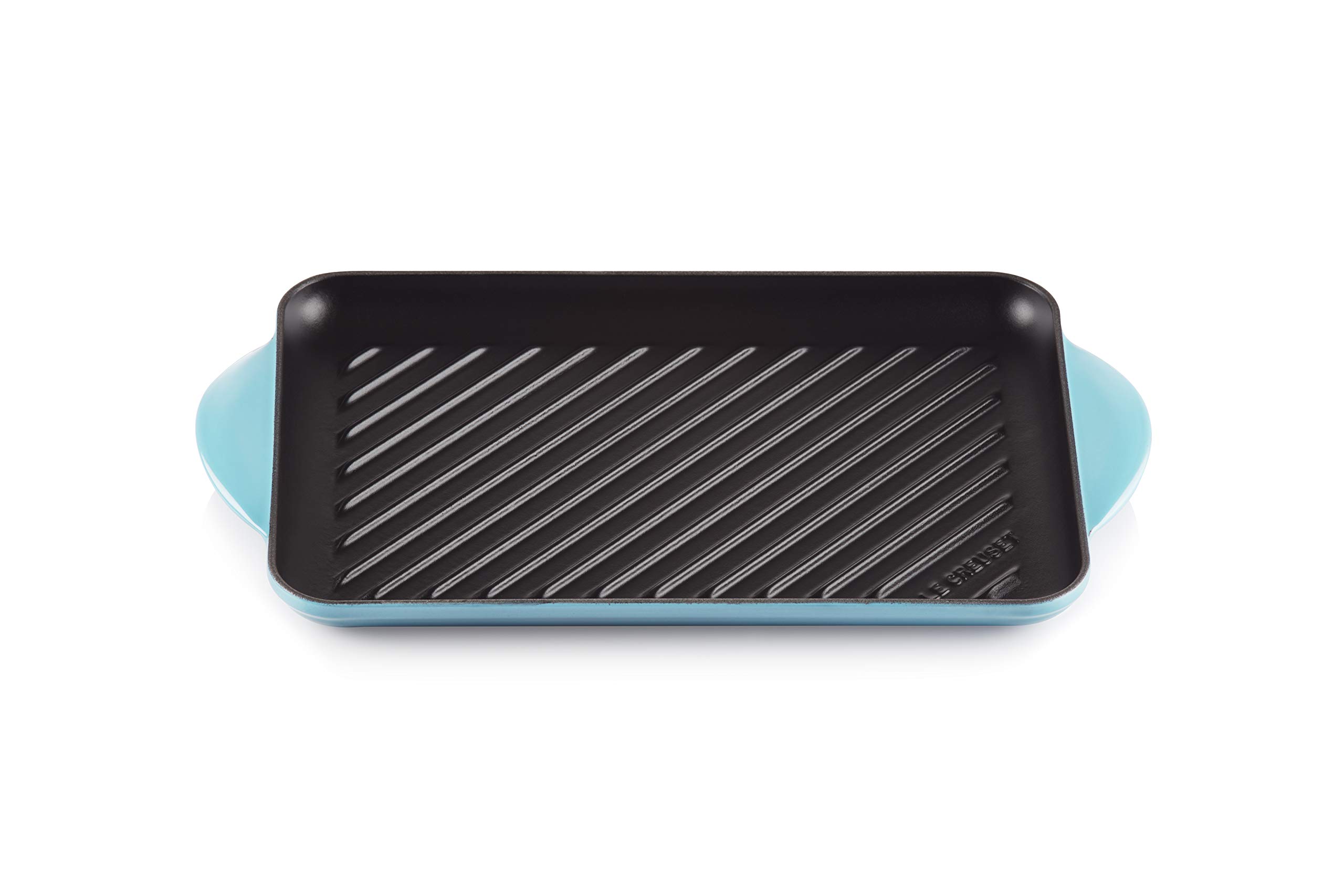 le-creuset-rechteckige-grillplatte-32-cm-gusseisen-karibik-grillpfanne-f-r-induk image 2