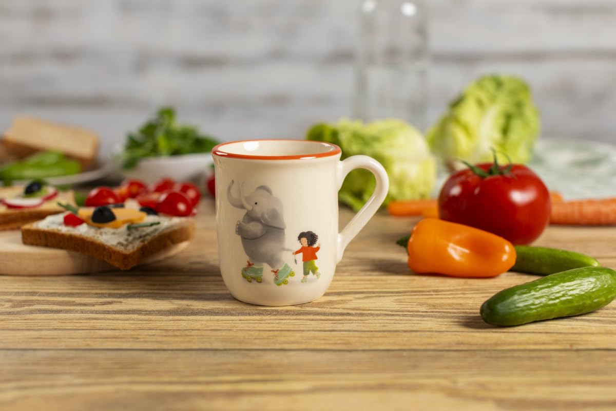 kuhn-rikon-kindertasse-elefant-keramiktasse-2-5-dl-handbemalt image 2