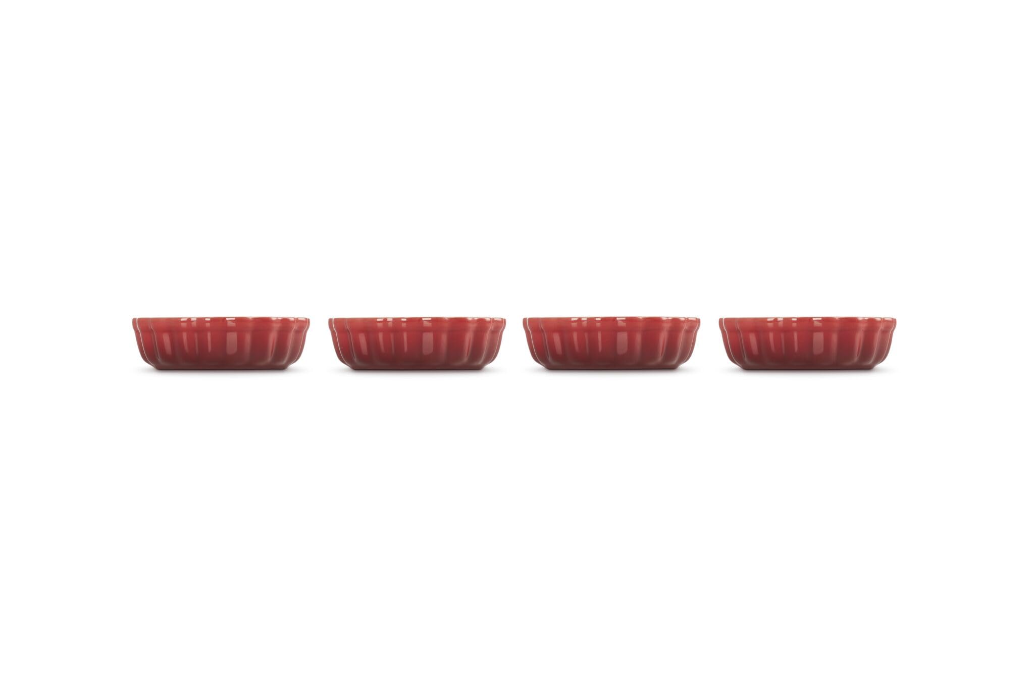 le-creuset-tartef-rmchen-set-steinzeug-4x-200-ml-11-cm-kirschrot image 3