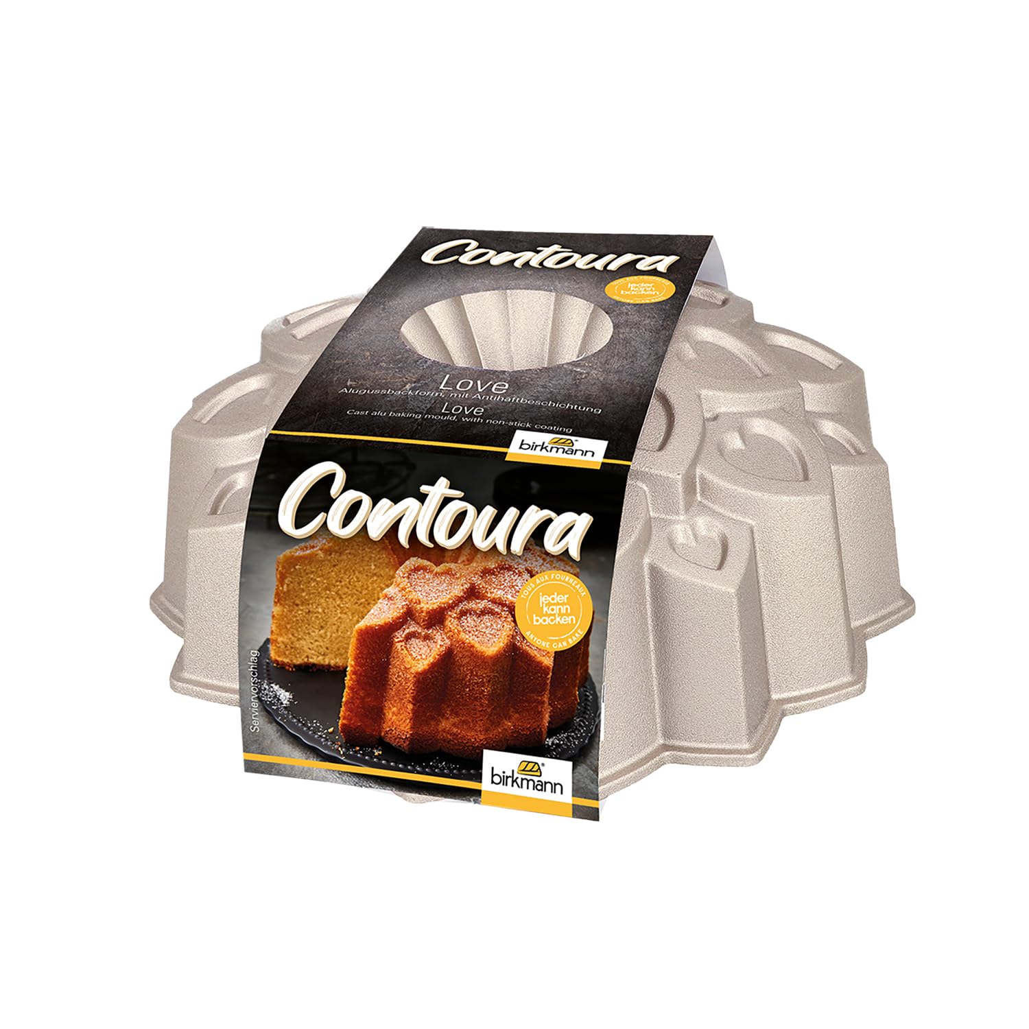 birkmann-contoura-aluguss-kuchenform-love-herz-25-cm-champagner-mit-antihaftbesc image 2