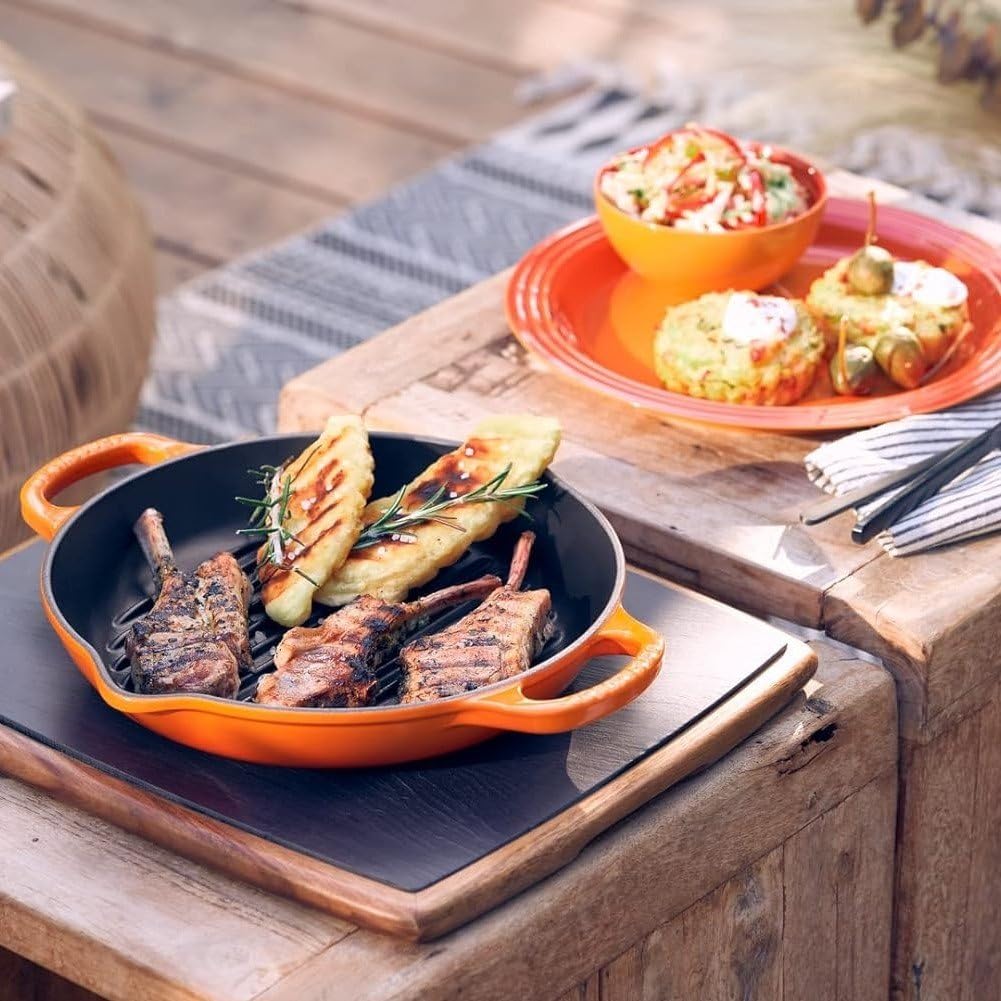 le-creuset-signature-grillpfanne-hoch-rund-gusseisen-25-cm-ofenrot image 2