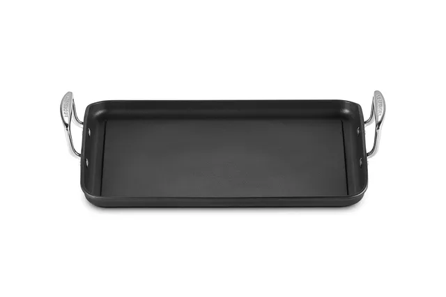 le-creuset-aluminium-antihaft-grillplatte-35-cm-ohne-rillen-induktionsgeeignet image 1