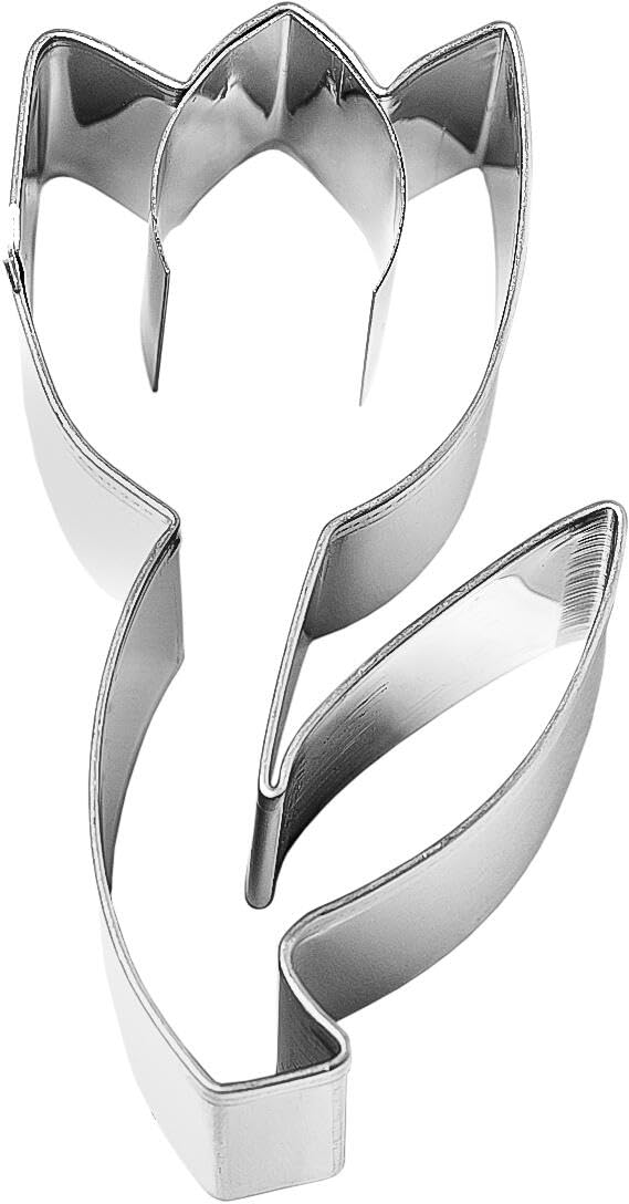 birkmann-ausstechform-tulpe-6-cm-edelstahl-pl-tzchenausstecher-mit-innenpr-gung image 1