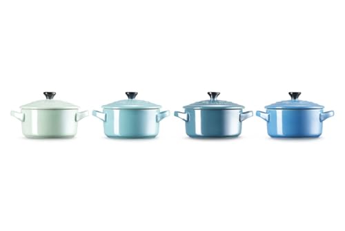 le-creuset-4er-set-mini-cocottes-steinzeug-200-ml-metallics-blau-gr-n image 8