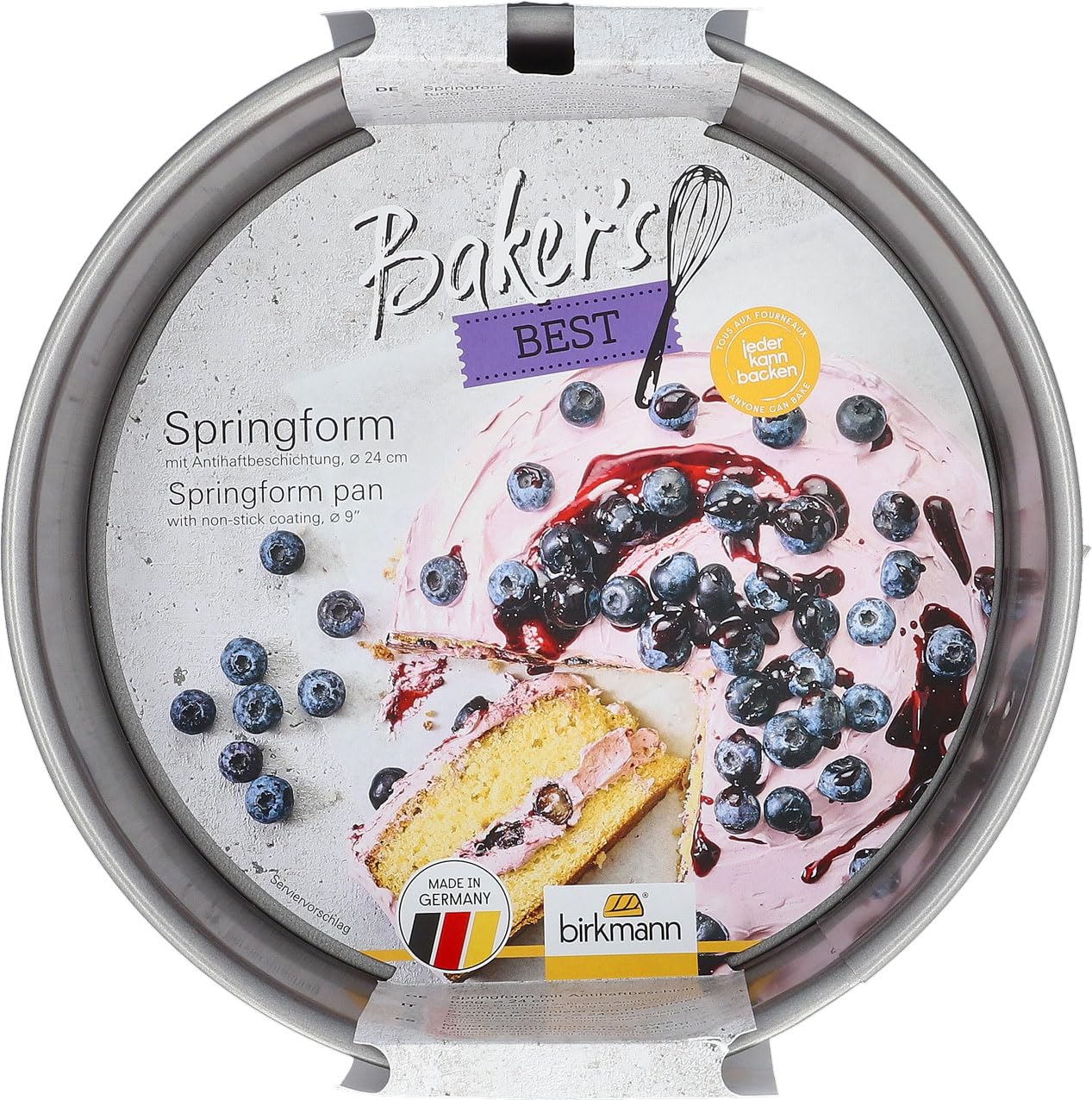 birkmann-baker-s-best-springform-24-cm-karbonstahl-antihaft-anthrazit image 2