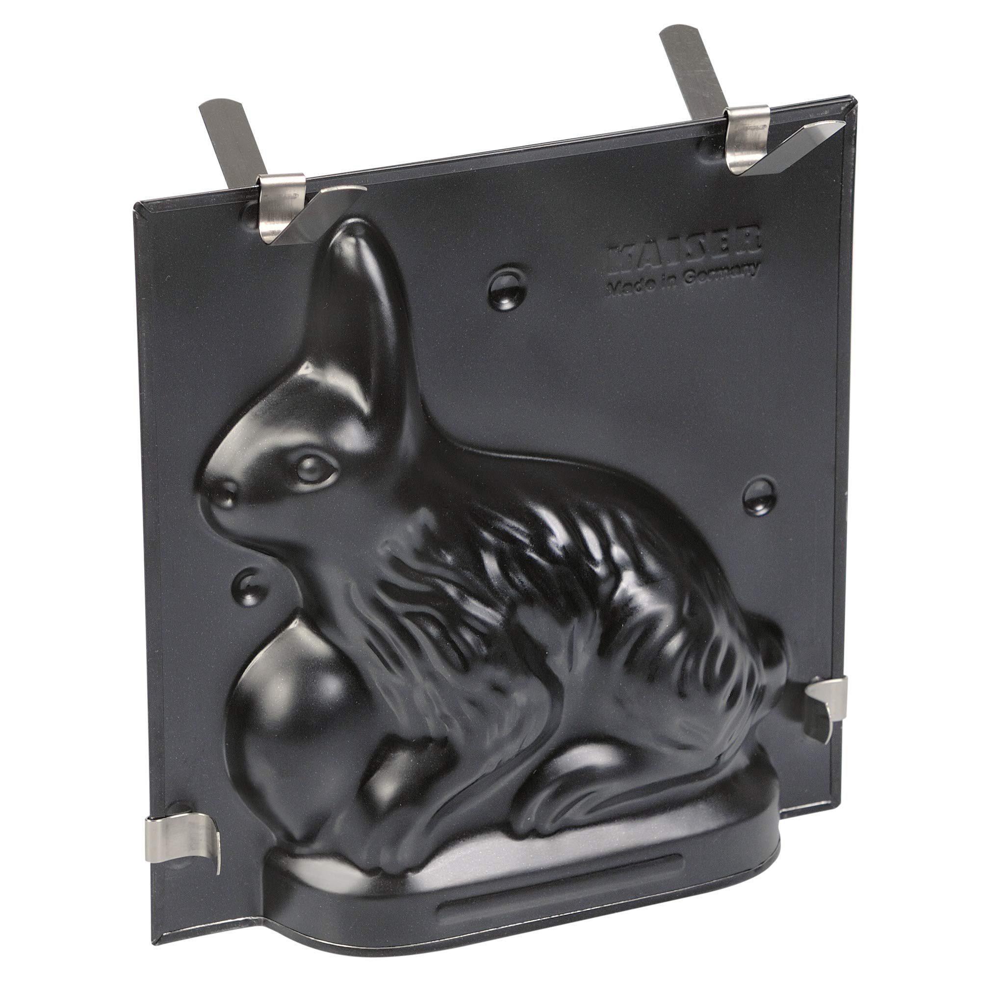 kaiser-3d-backform-osterhase-0-5-l-motivbackform-mit-klammern-schwarz image 1