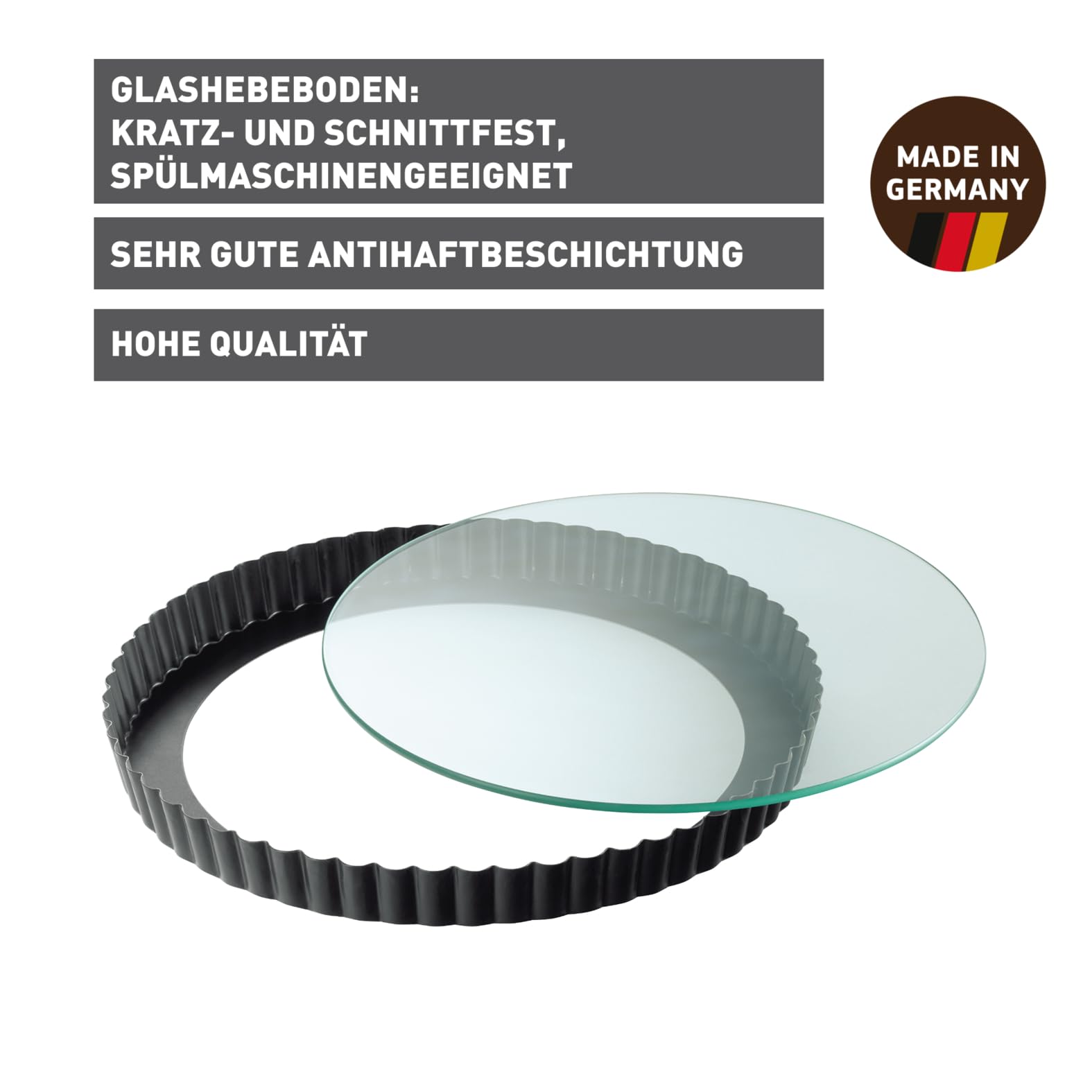 kaiser-inspiration-quicheform-mit-glas-hebeboden-28-cm-tarteform-schwarz image 2
