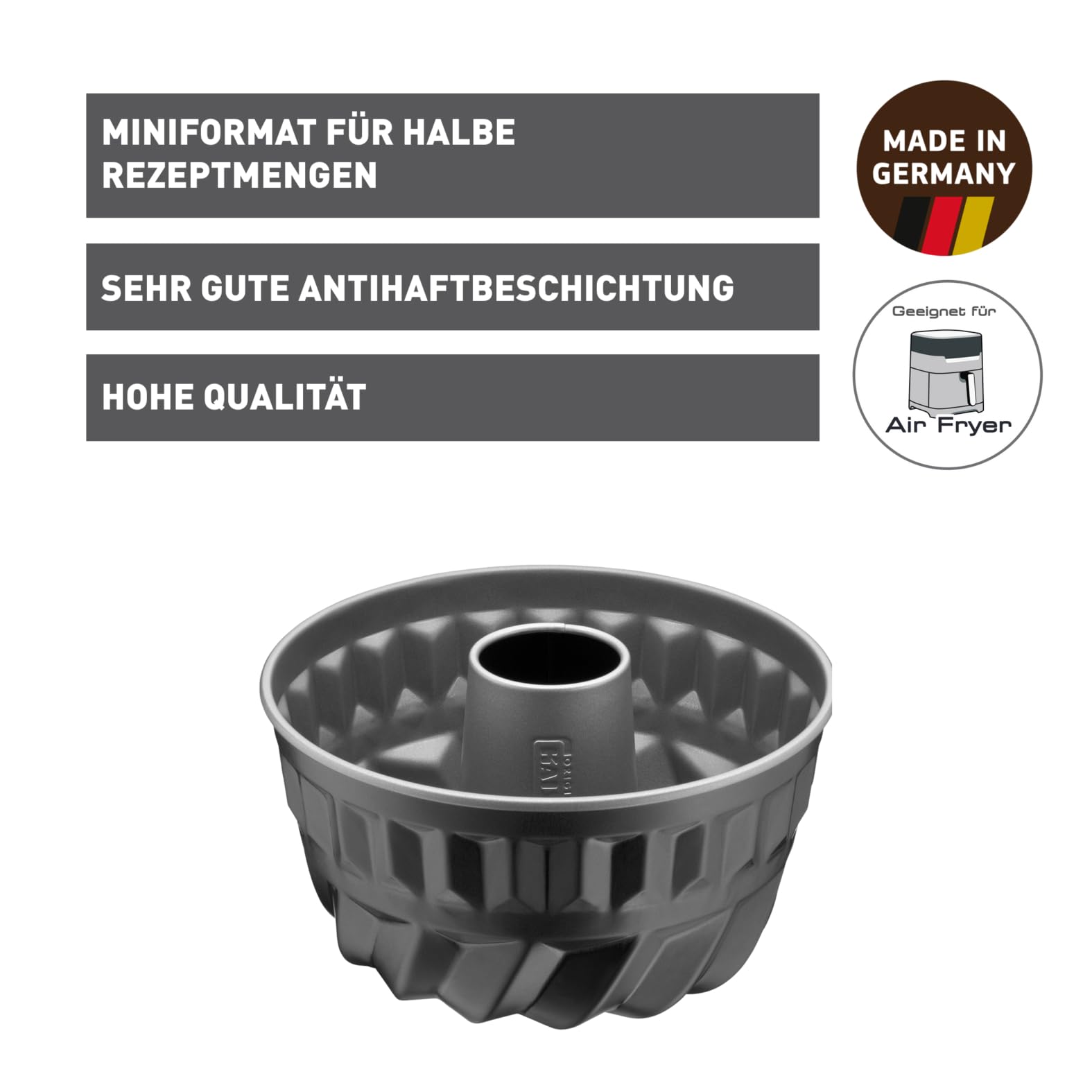 kaiser-inspiration-mini-bundform-16-cm-gugelhupf-antihaft-schwarz image 2