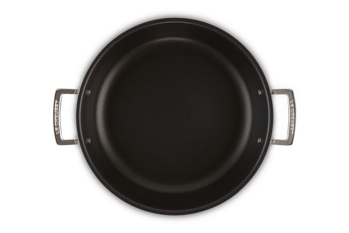 le-creuset-3-ply-edelstahl-antihaft-profipfanne-30-cm-mit-deckel-silber image 2