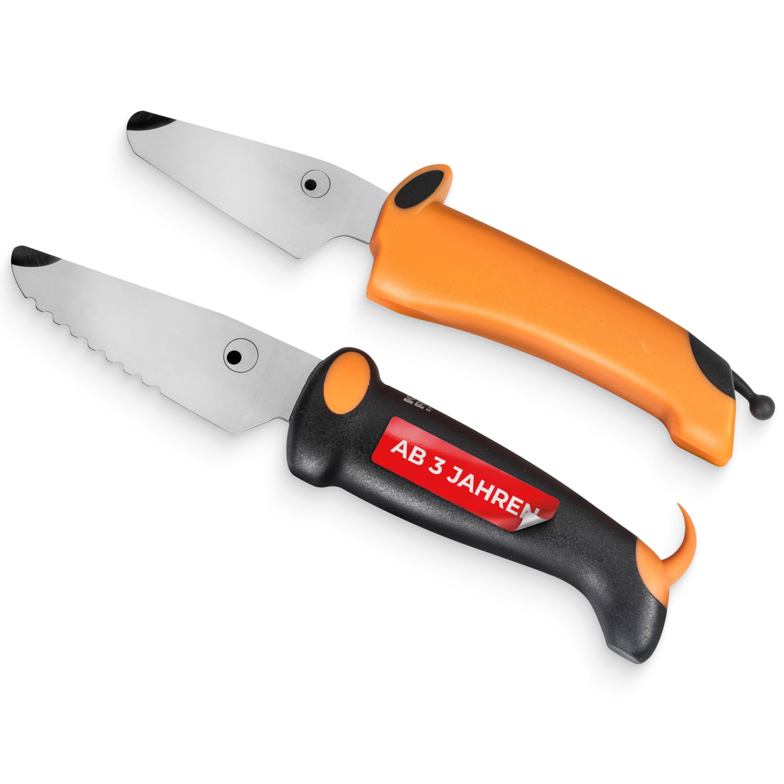 kuhn-rikon-kindermesser-set-ab-3-jahren-edelstahl-hunde-optik-2-teilig image 1