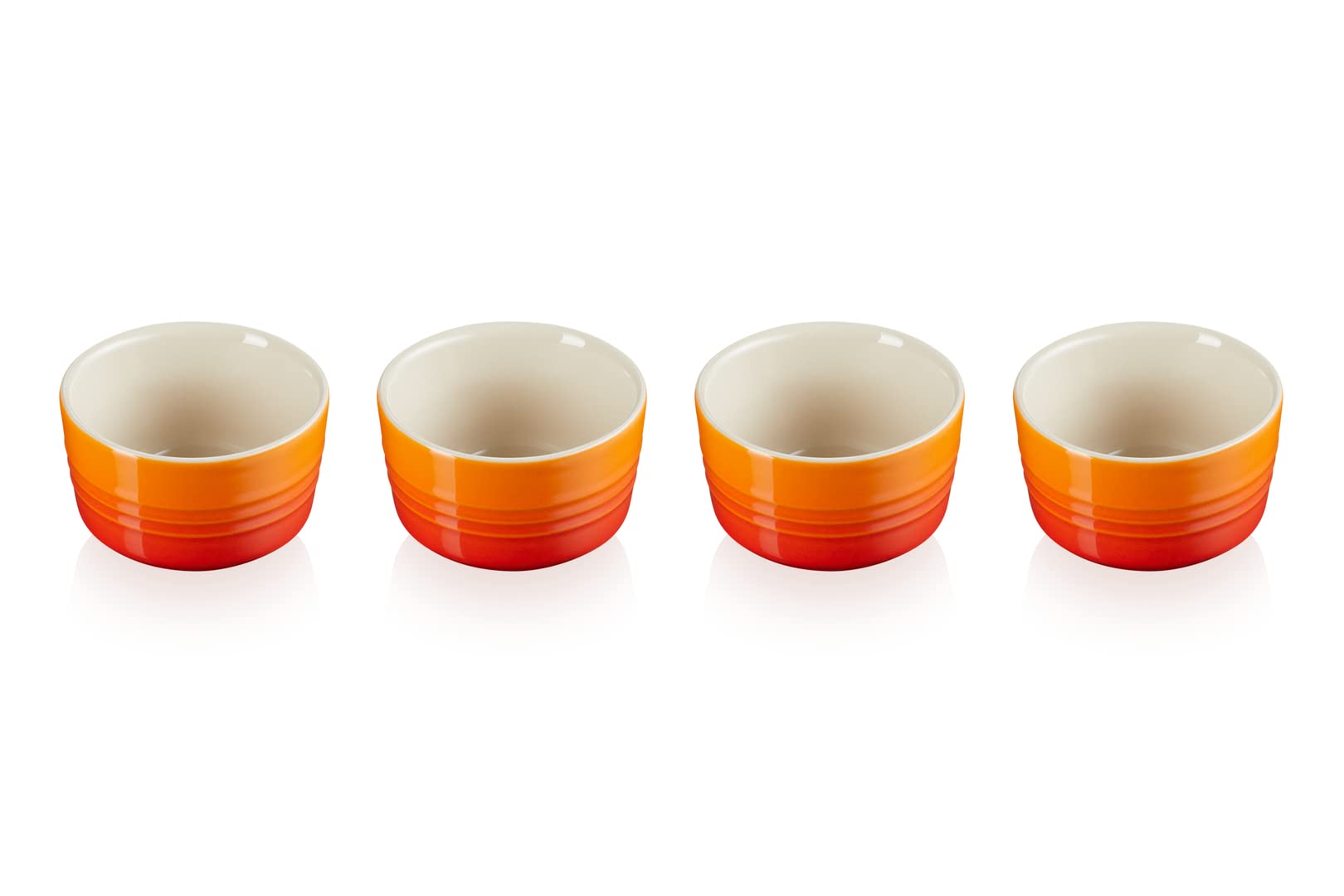 le-creuset-mini-f-rmchen-4er-set-steinzeug-100-ml-ofenrot image 2