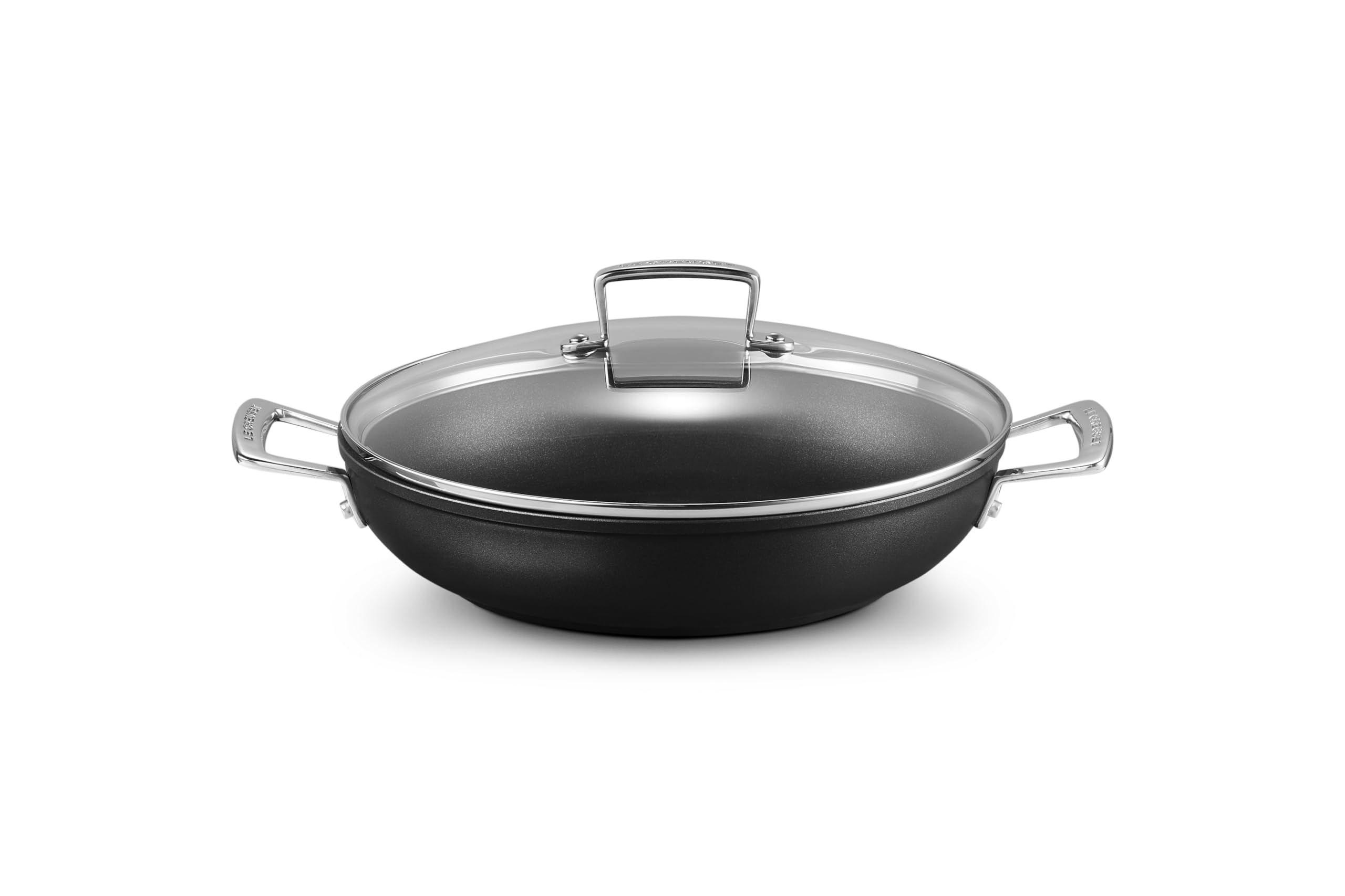 le-creuset-toughened-nonstick-pro-profipfanne-mit-deckel-28-cm-anthrazit image 2