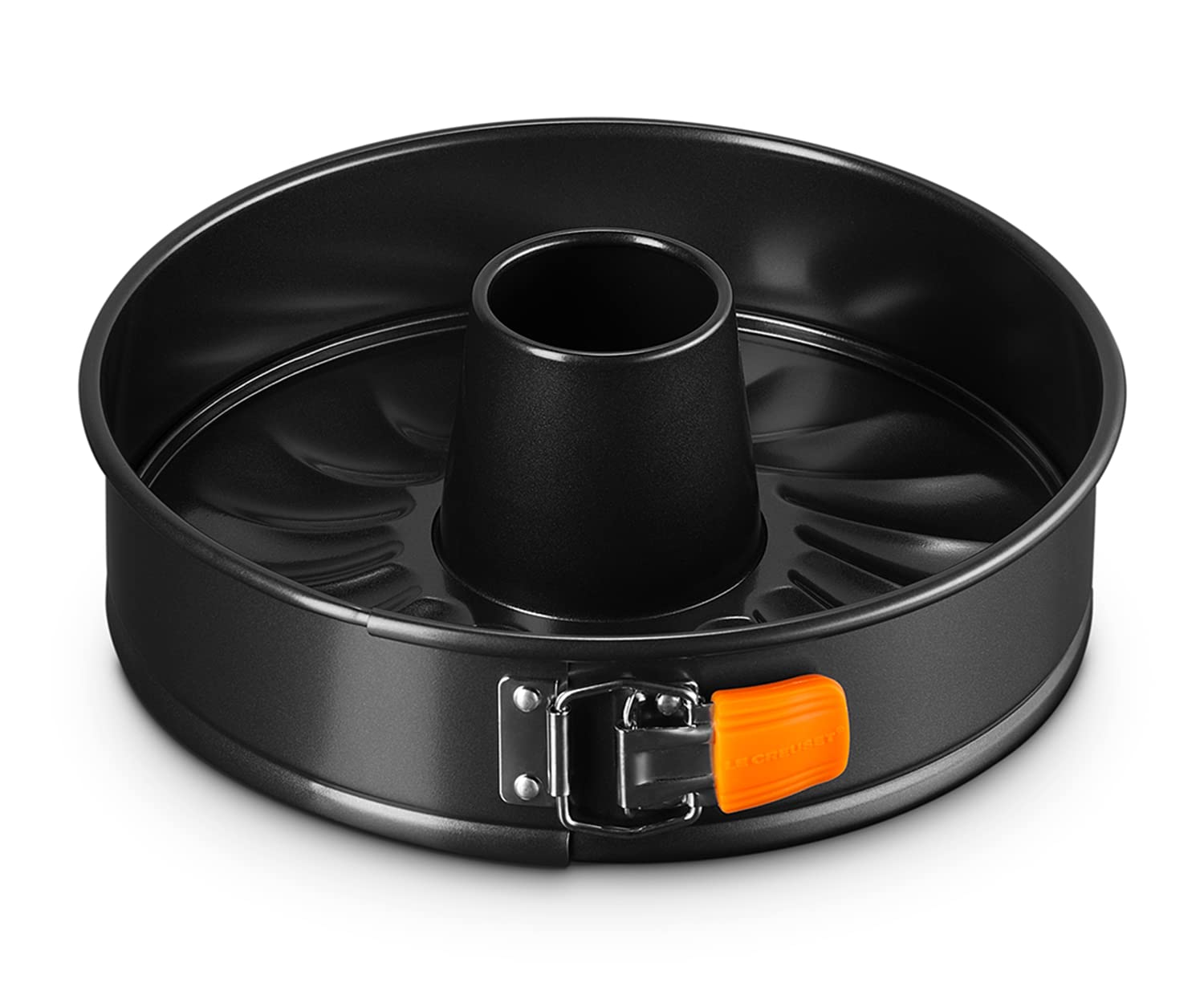 le-creuset-antihaft-springform-rund-24-cm-karbonstahl-anthrazit-orange image 6