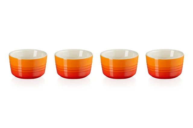 le-creuset-mini-f-rmchen-4er-set-steinzeug-100-ml-ofenrot image 1