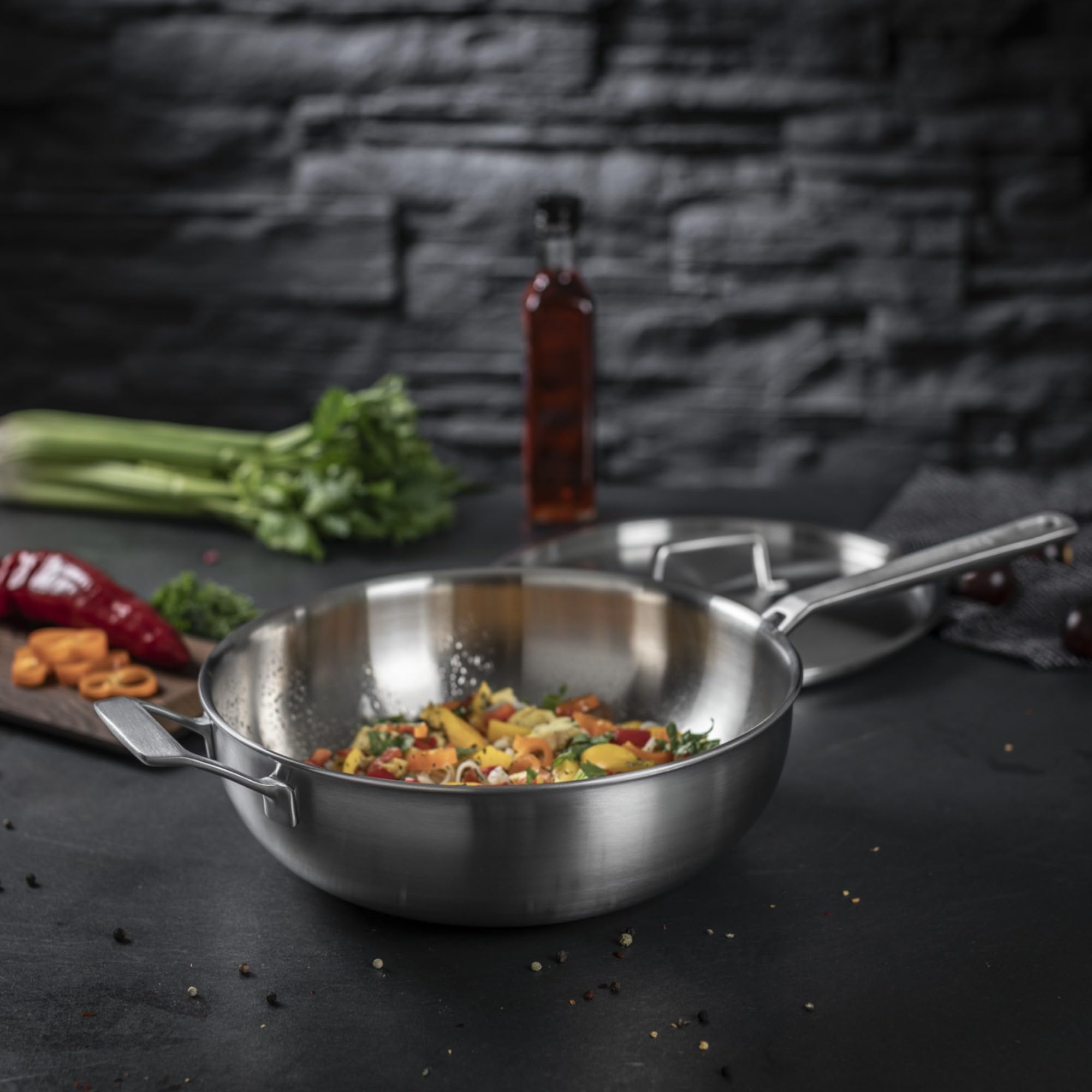 kuhn-rikon-culinary-fiveply-wok-28-cm-mit-deckel-edelstahl-induktion image 4
