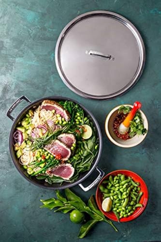 le-creuset-3-ply-edelstahl-antihaft-profipfanne-30-cm-mit-deckel-silber image 7