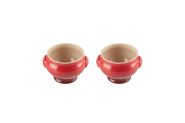 le-creuset-suppenterrinen-2er-set-je-600-ml-steinzeug-kirschrot image 1