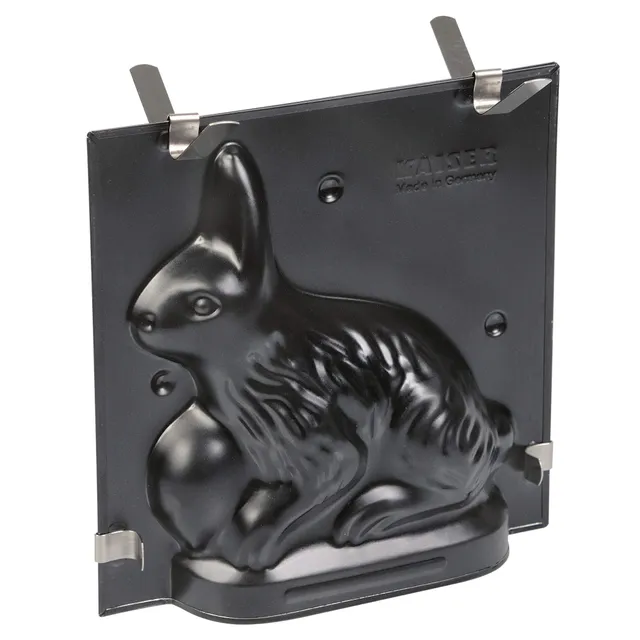 kaiser-3d-backform-osterhase-0-5-l-motivbackform-mit-klammern-schwarz image 1