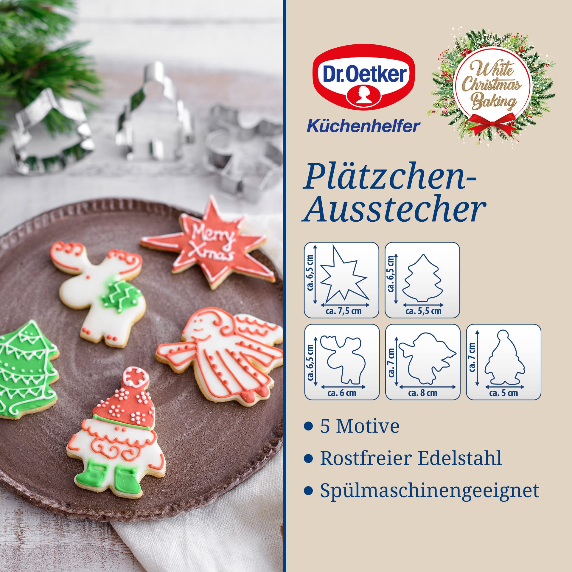 dr-oetker-white-christmas-baking-ausstechformen-5er-set-edelstahl-weihnachten image 2
