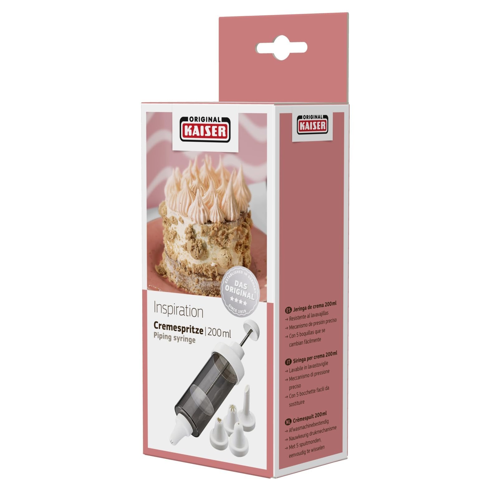 kaiser-classic-garnierspritze-200-ml-mit-5-t-llen-geb-ckpresse-tortenspritze image 6