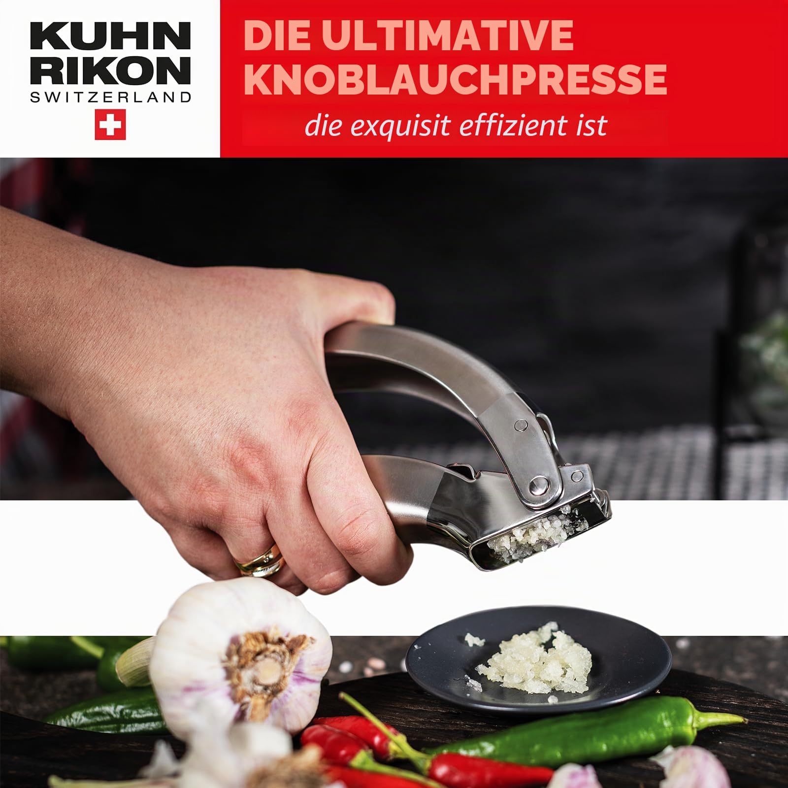 kuhn-rikon-epicurean-knoblauchpresse-edelstahl-kraftsparend image 2