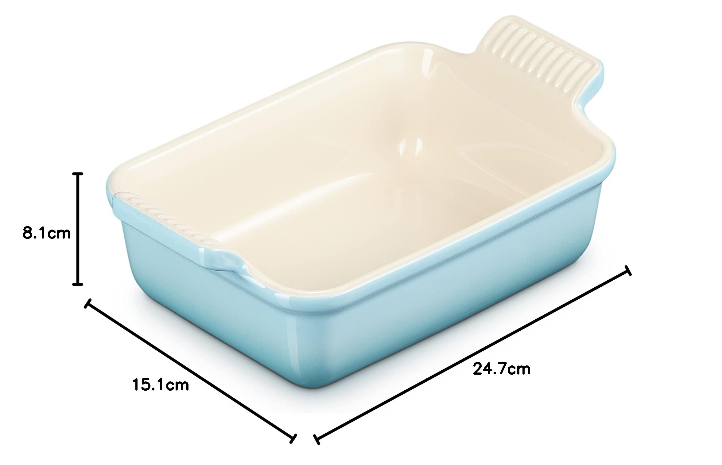 le-creuset-tradition-rechteckige-auflaufform-aus-steinzeug-19-cm-1-1-liter-karib image 7