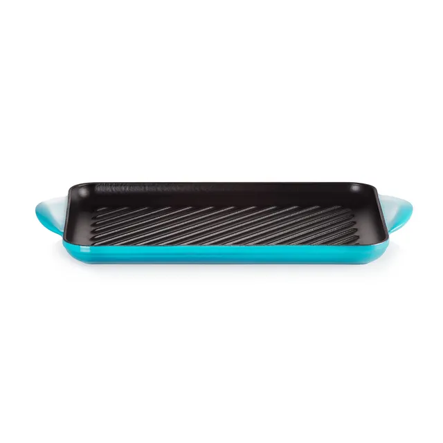 le-creuset-rechteckige-grillplatte-32-cm-gusseisen-karibik-grillpfanne-f-r-induk image 1