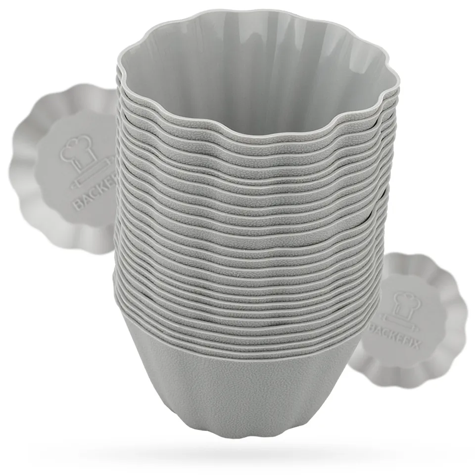 backefix-silikon-muffincups-24-st-ck-grau-muffinformen image 1