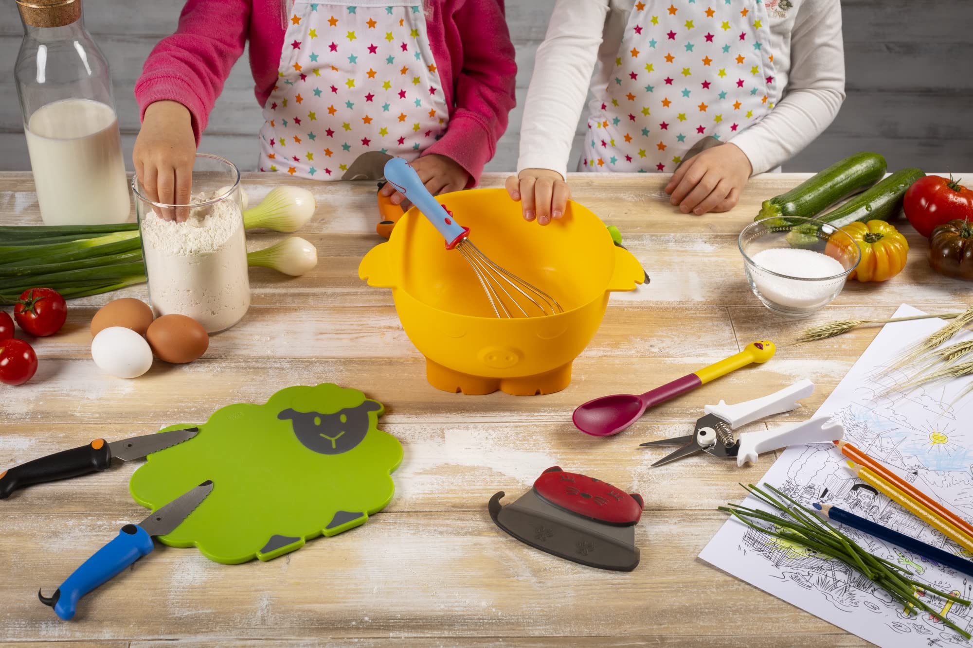 kuhn-rikon-kinderkitchen-schneide-set-2-teilig-mit-wiegemesser-und-brett image 4