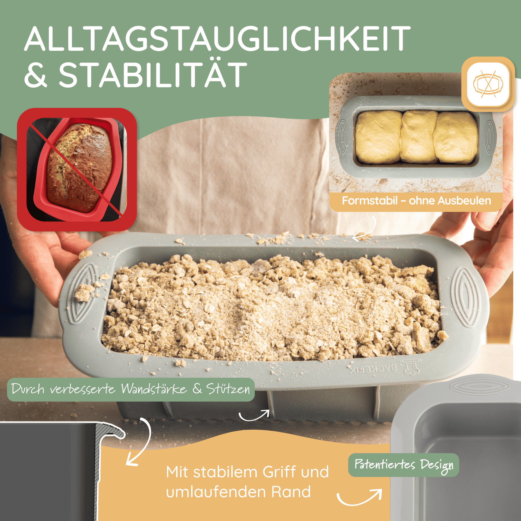 backefix-kleine-silikon-kastenform-21cm-kastenform image 7