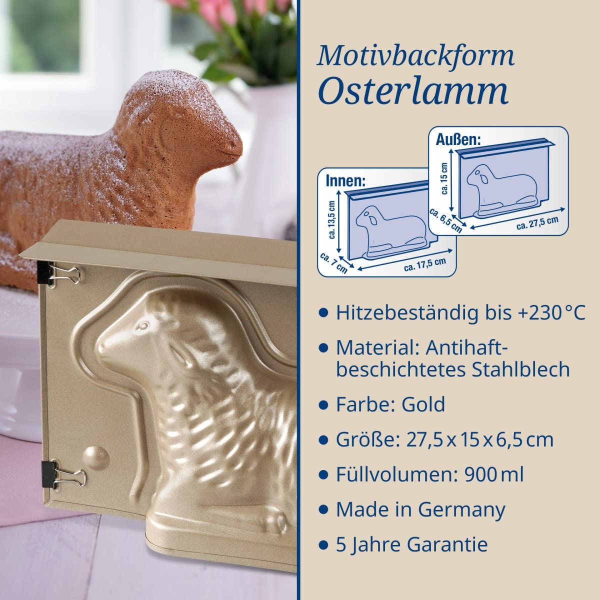 dr-oetker-3d-osterlamm-backform-gold-900-ml-lamm-motivbackform image 4
