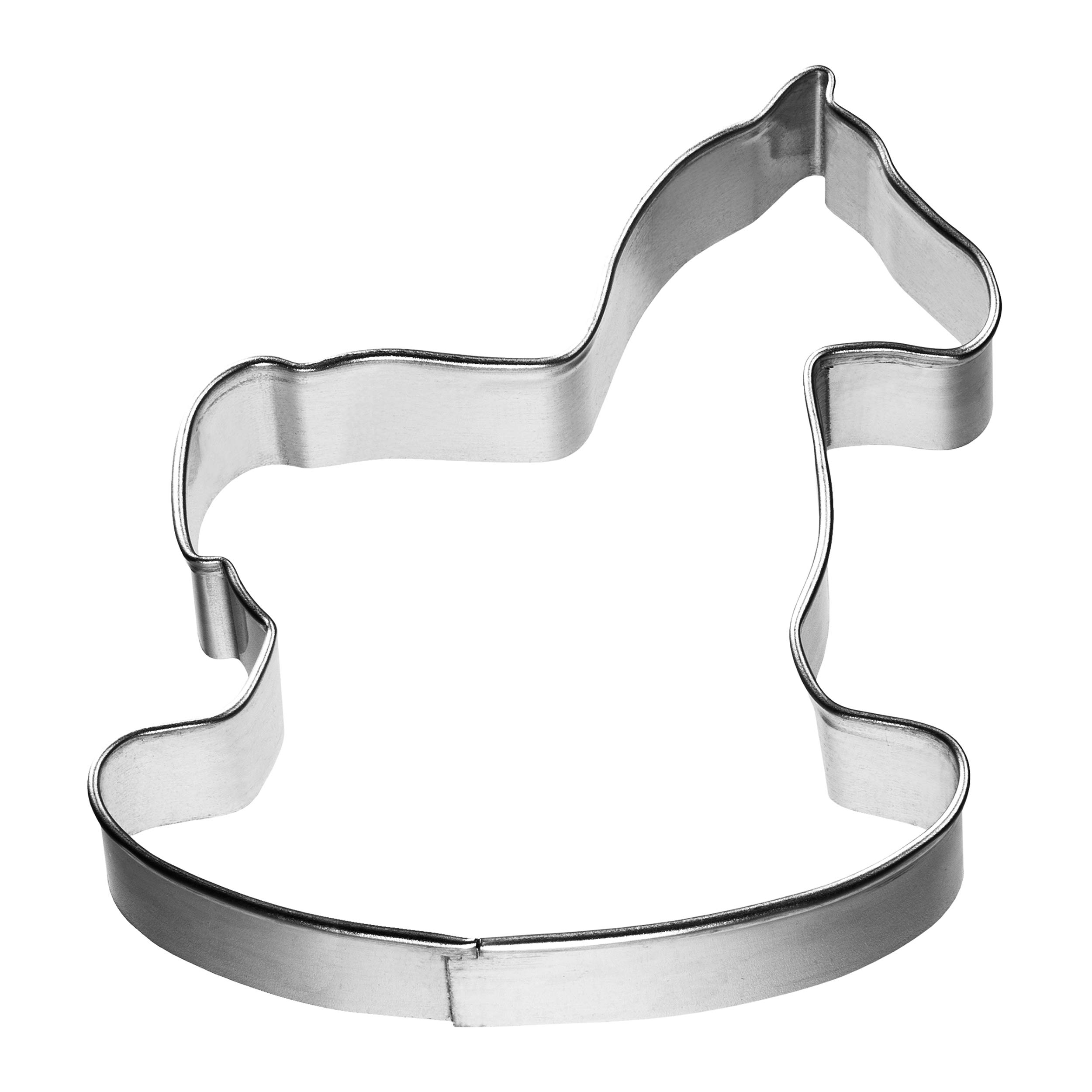 birkmann-ausstechform-schaukelpferd-wei-blech-7-cm image 1