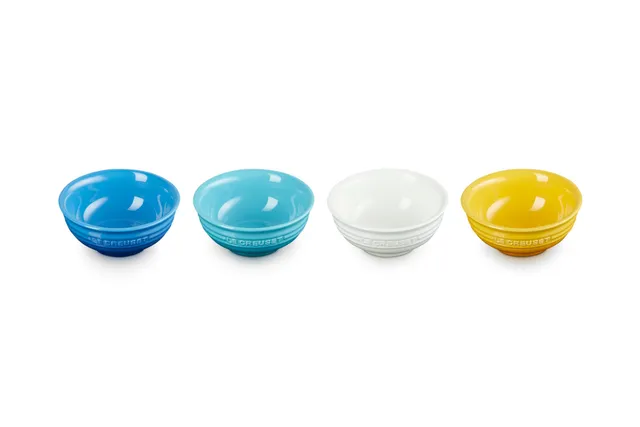 le-creuset-satz-mit-4-mini-schalen-riviera-kollektion-180-ml image 1
