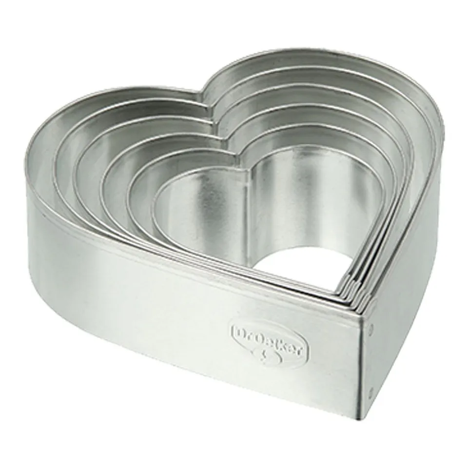 dr-oetker-ausstecher-herz-6er-set-wei-blech-silber-pl-tzchenformen-4-5-8-5-cm image 1