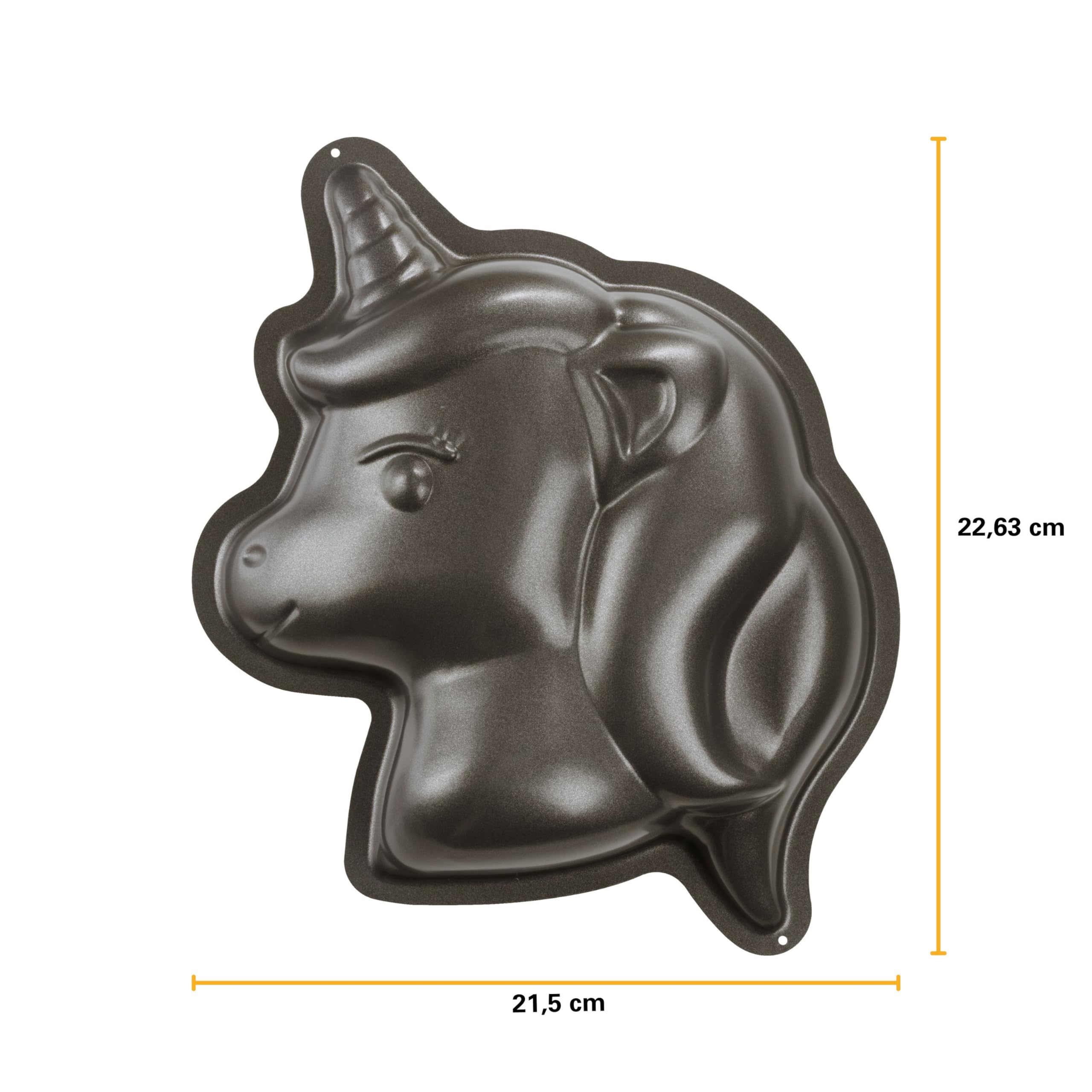 birkmann-einhorn-motivbackform-21-x-23-cm-grau-karbonstahl-antihaft image 2