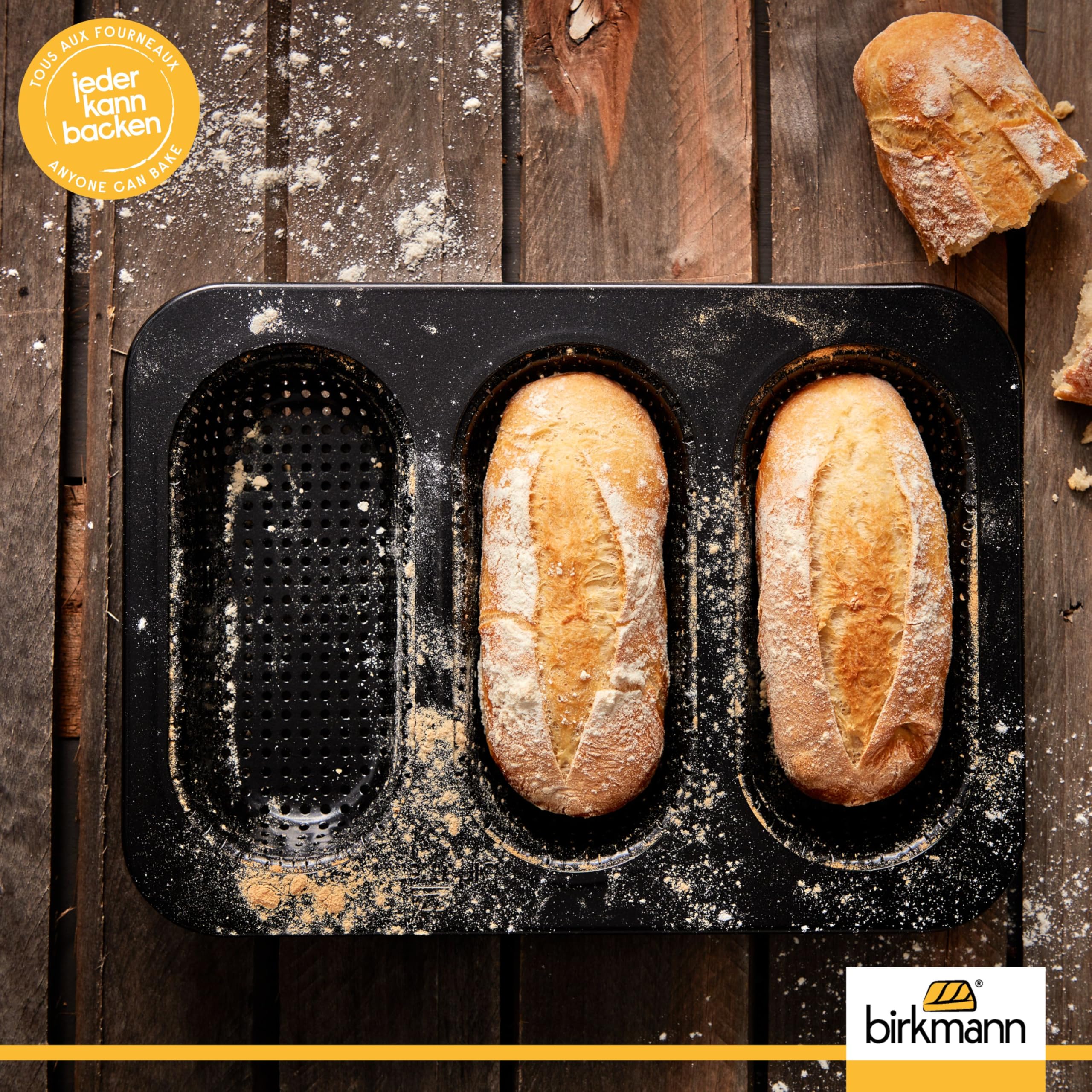 birkmann-bread-buddies-baguette-blech-f-r-3-baguettes-perforierte-baguetteform-a image 2